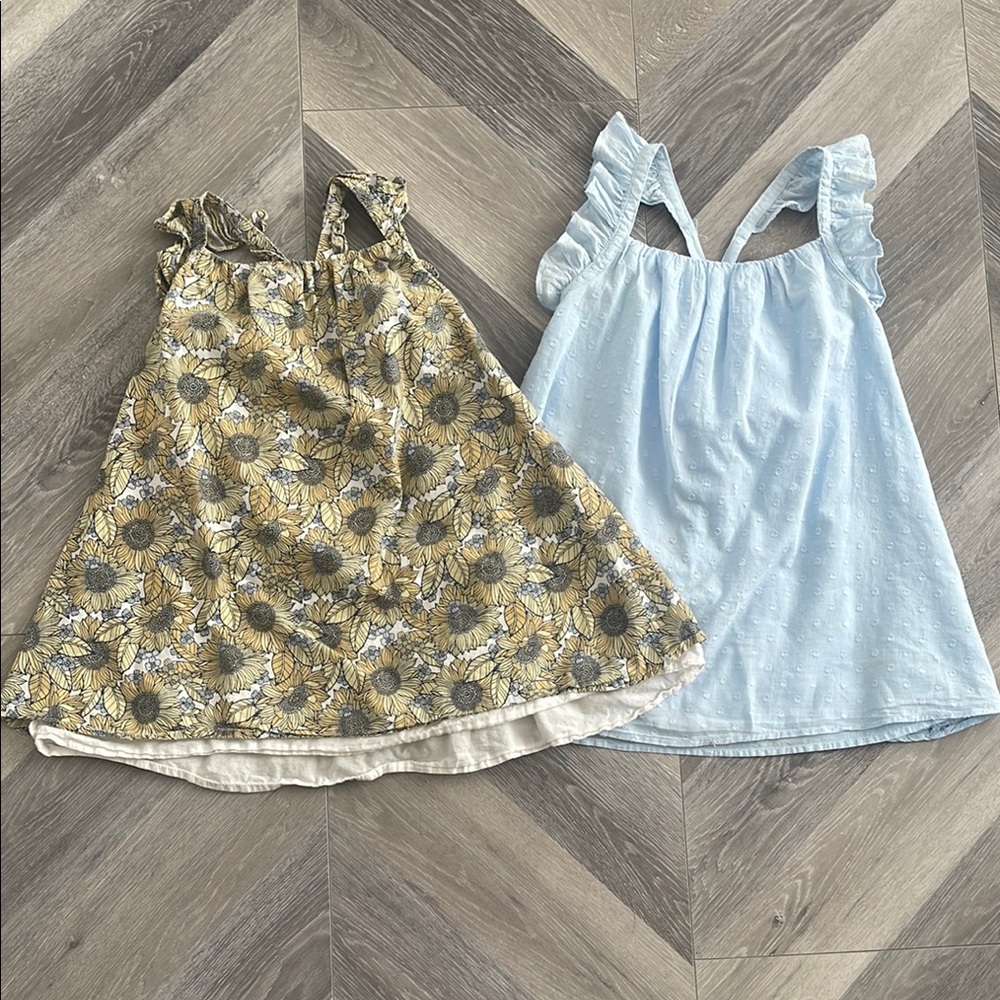 Floral and Light Blue Ruffle Dresses